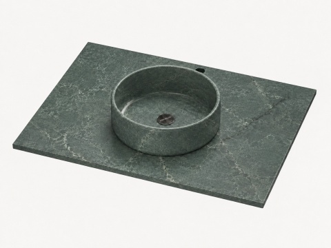 Umywalka z blatem Silestone Integrity Zoe Top Bao Jardin Emerald 1,2 cm