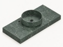Umywalka z blatem Silestone Integrity Zoe Top Jardin Emerald 10 cm