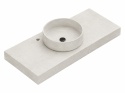 Umywalka Integrity Zoe Top Bao z blatem Silestone Lagoon o grubości 100 mm w jasnej kolorystyce inspirowanej naturalnym piaskowcem