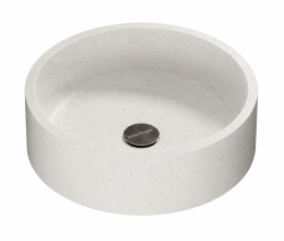 Umywalka nablatowa Silestone Integrity Zoe Top Bao Lime Delight w jasnym, kremowym kolorze z delikatną mineralną strukturą
