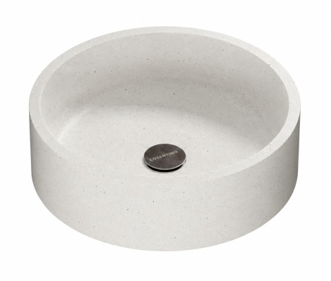Umywalka nablatowa Silestone Integrity Zoe Top Bao Lime Delight w jasnym, kremowym kolorze z delikatną mineralną strukturą