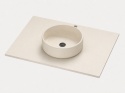 Umywalka z blatem Silestone Integrity Zoe Top Bao Linen Cream blat pogrubiony 1,2 cm