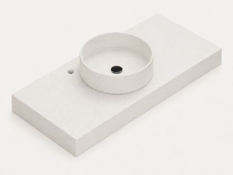 Umywalka Silestone Integrity Zoe Top Bao Miami Vena z blatem wykonywanym na wymiar i efektowną pogrubioną krawędzią 10 cm