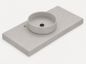 Umywalka Silestone Integrity Zoe Bao Top Motion Grey z blatem wykonywanym na wymiar i pogrubieniem 10 cm