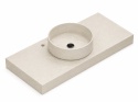 Umywalka Silestone Integrity Zoe Top Bao Persian White z blatem wykonywanym na indywidualny wymiar o pogrubieniu 10 cm