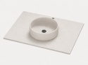 Umywalka Silestone Integrity Zoe Top Bao Rivière Rose z blatem pod wymiar o prostej krawędzi do 1,2 cm