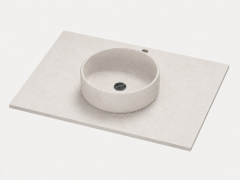 Umywalka Silestone Integrity Zoe Top Bao Rivière Rose z blatem pod wymiar o prostej krawędzi do 1,2 cm