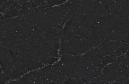 Silestone Romantic Ash – ciemny dekor inspirowany naturalnym kamieniem z drobnymi jasnymi punktami i nieregularnym użyleniem