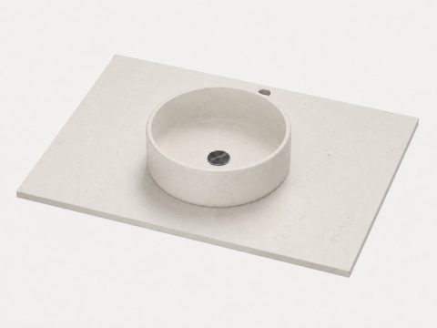 Umywalka Silestone Integrity Zoe Top Bao Siberian z blatem pod wymiar o grubości 1,2 cm