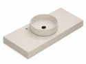Umywalka Silestone Integrity Zoe Top Bao Siberian z blatem pod wymiar o grubości 10 cm