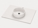 Umywalka Integrity Zoe Top Bao Snowy Ibiza z jasnym blatem Silestone wykonywanym na wymiar i prostą krawędzią 1,2 cm