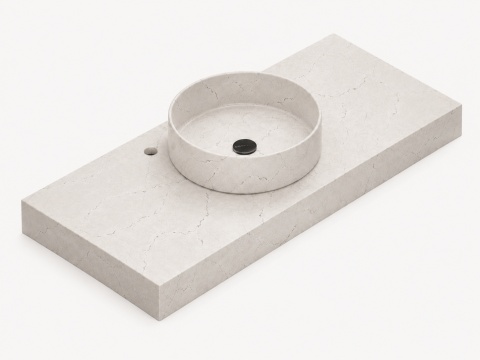 Umywalka Silestone Integrity Zoe Top Bao Snowy Ibiza z blatem wykonywanym na wymiar i efektowną pogrubioną krawędzią 10 cm