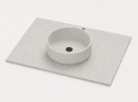 Umywalka Integrity Zoe Top Bao Stellar Blanco 13 z jasnym blatem Silestone wykonywanym na wymiar i prostą krawędzią 1,2 cm