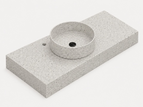 Umywalka Integrity Zoe Top Bao Stellar Blanco 13 z blatem Silestone na wymiar i pogrubioną krawędzią do 10 cm
