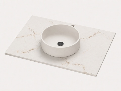 Umywalka Zoe TOP Bao z blatem Silestone Versailles Ivory z pogrubieniem do 1,2 cm