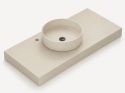 Zoe TOP Bao z okrągłą misą i blatem Silestone Versailles Ivory w jasnym kamiennym wykończeniu