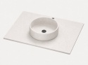Umywalka Integrity Zoe Top Bao z blatem Silestone White Arabesque o prostej krawędzi do 1,2 cm