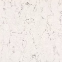 Struktura Silestone White Arabesque – jasna baza z charakterystycznym, nieregularnym szarym użyleniem