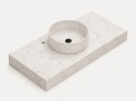 Umywalka Silestone Integrity Zoe Top Bao White Arabesque z blatem na wymiar i pogrubieniem do 10 cm