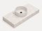 Umywalka z Blatem pod wymiar - Silestone Integrity Zoe Top Bao White Arabesque - blat pogrubiony 10 cm