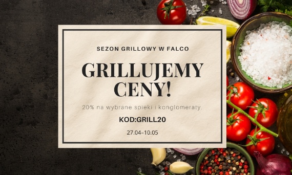 Grillujemy ceny w FALCO – 20% na wybrane spieki i konglomeraty