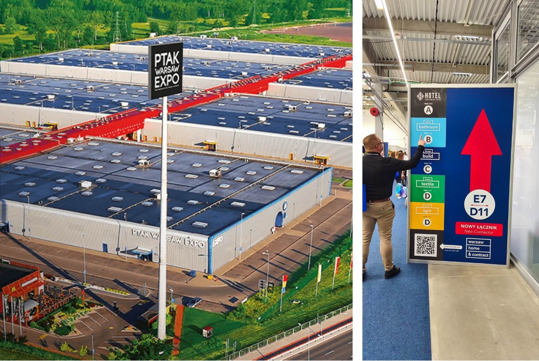 Widok hali Ptak Warsaw Expo z lotu ptaka podczas targów Warsaw Home & Contract 2025